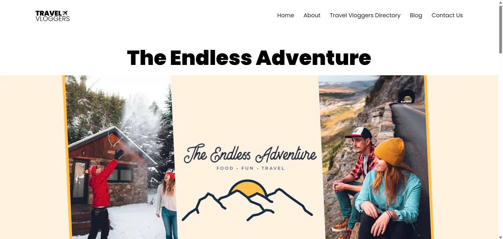 site des vloggers endless adventure