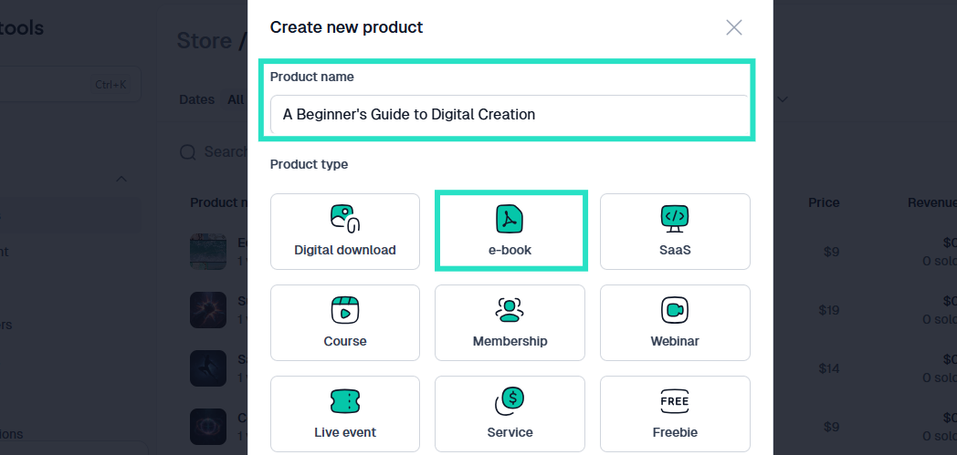Easytools: capture des produits - vitrine