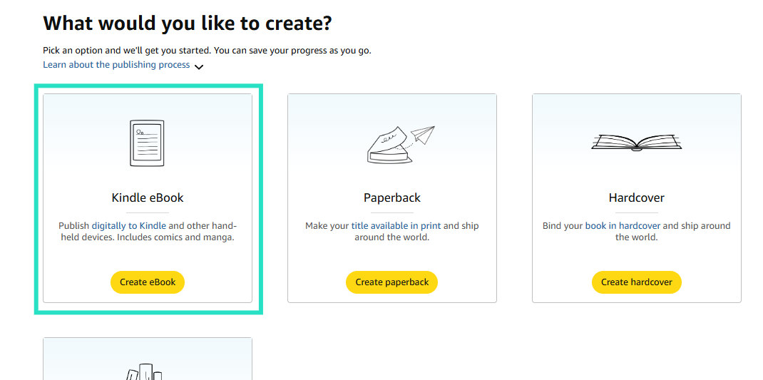 Amazon KDP: capture du bookshelf - produit digital