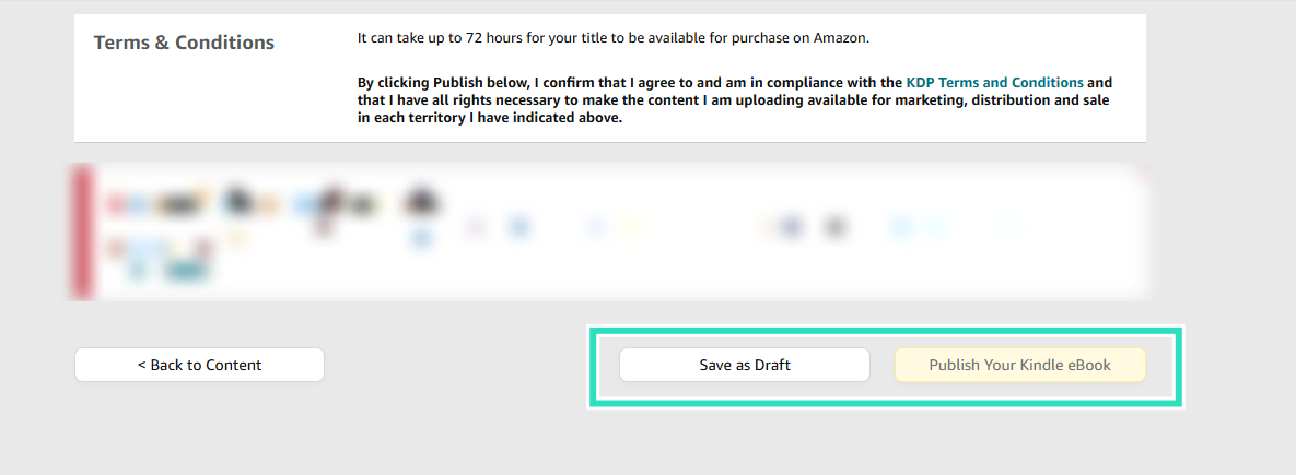 enregistrer et publier l'ebook après la configuration