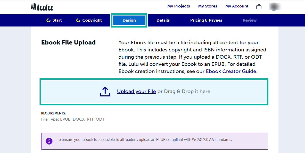 importer le fichier d'un ebook dans une plateforme pour vendre des ebooks