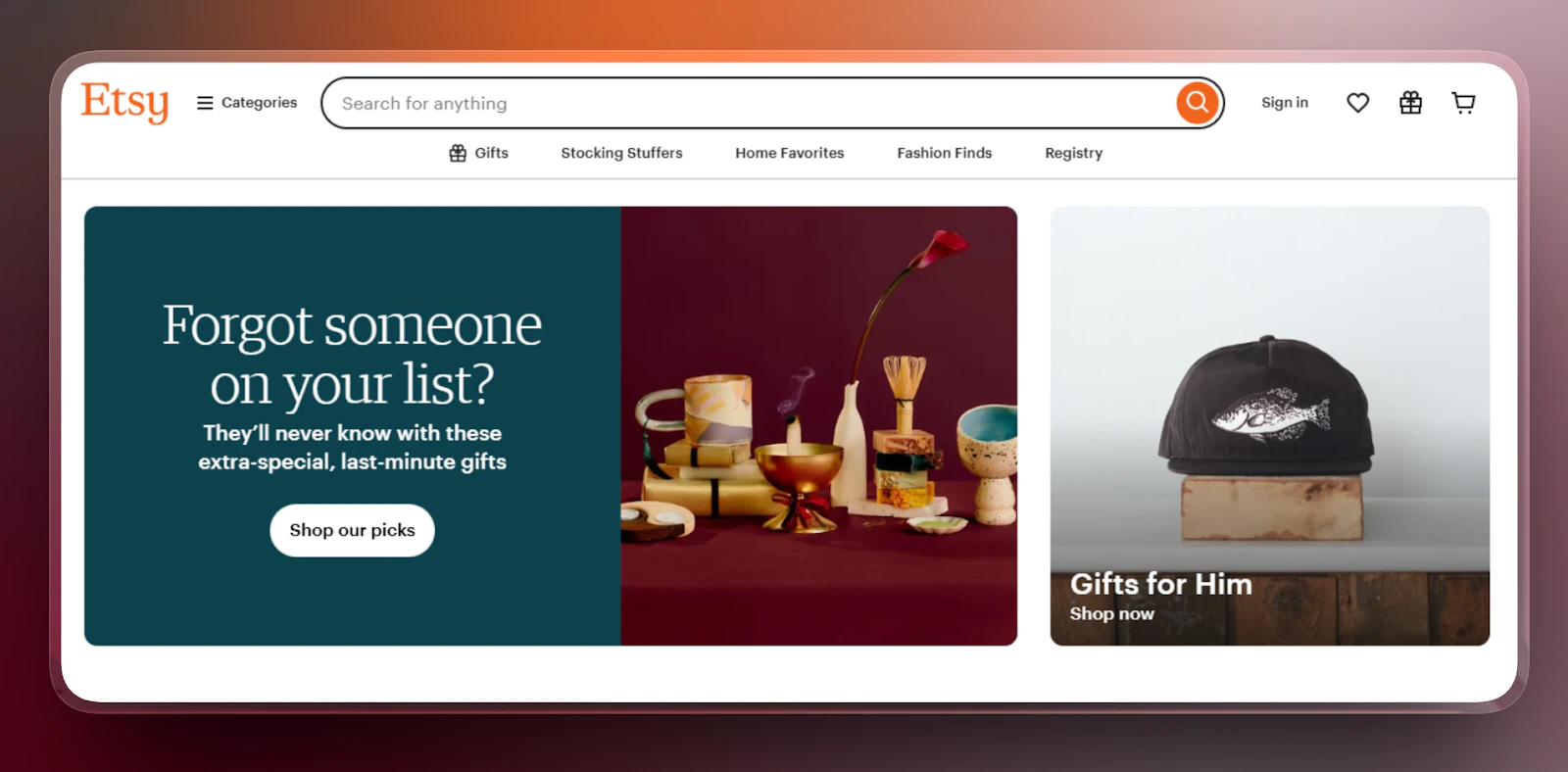 Etsy - les meilleures plateformes pour vendre des ebooks