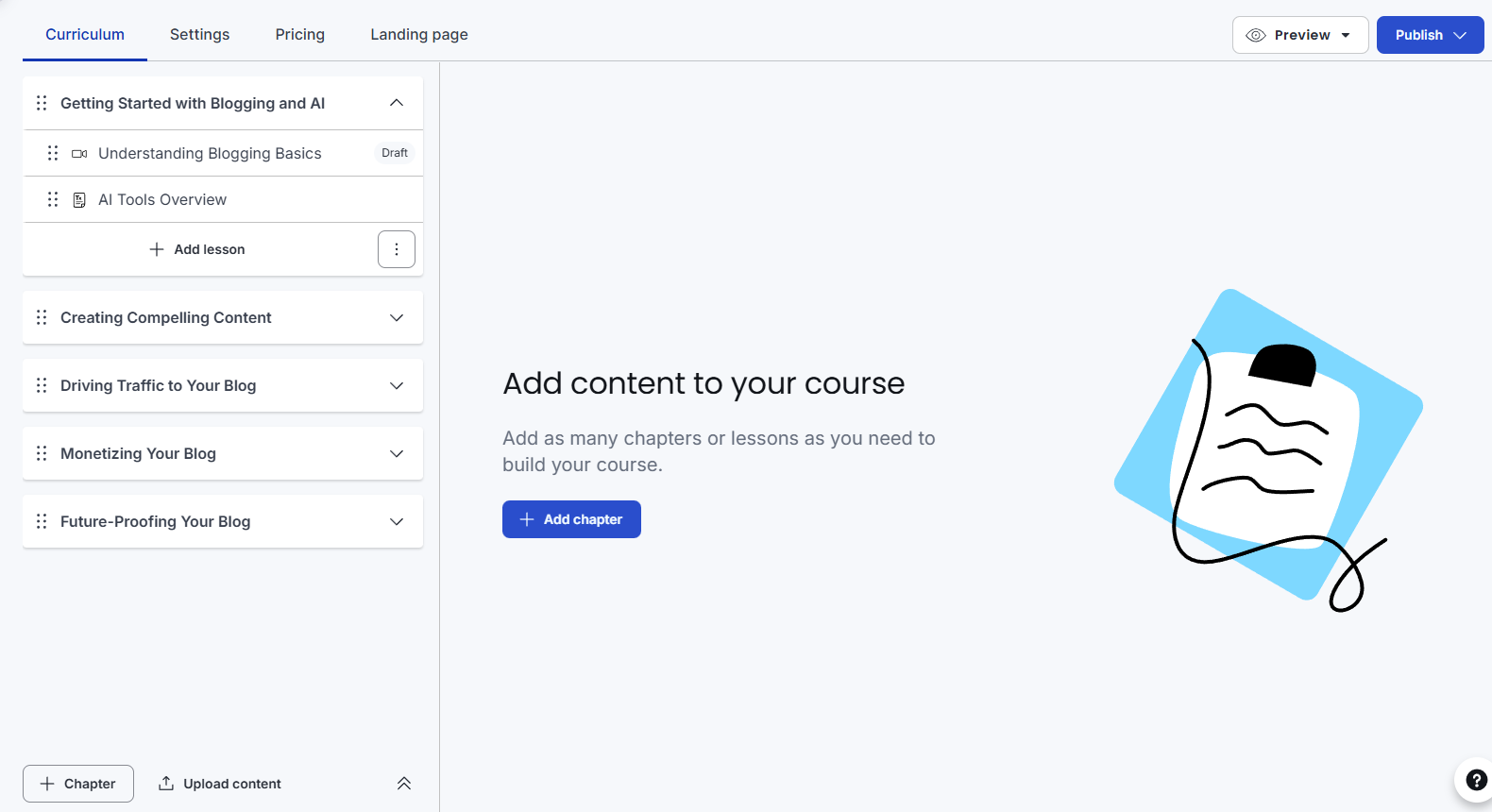 LearnWorlds vs Thinkific: course builder screenshot — website builder view 2