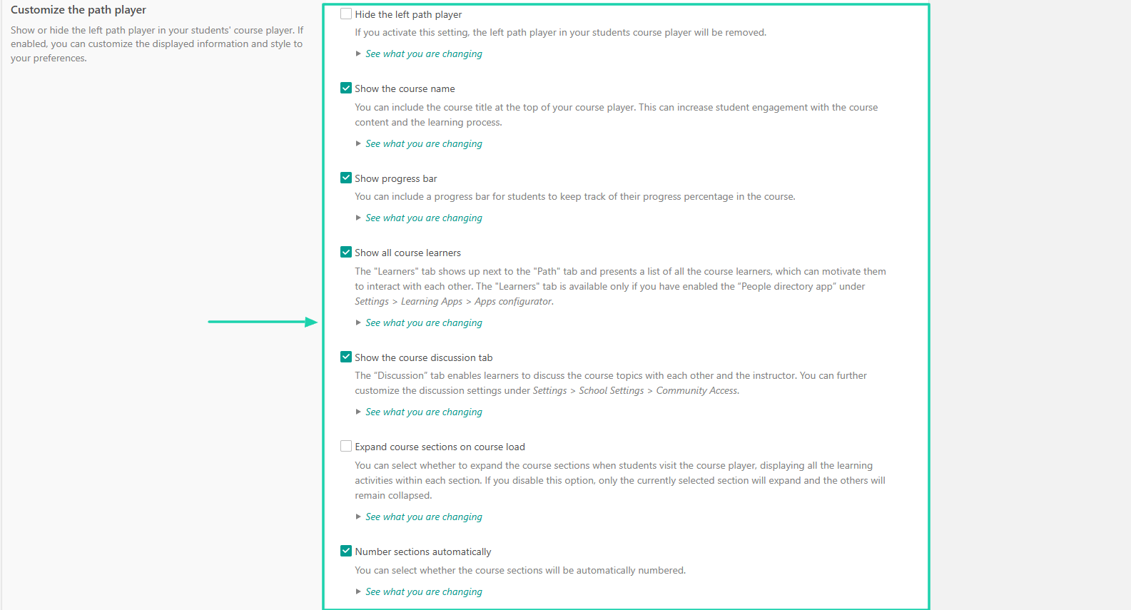 customization options in LearnWorlds