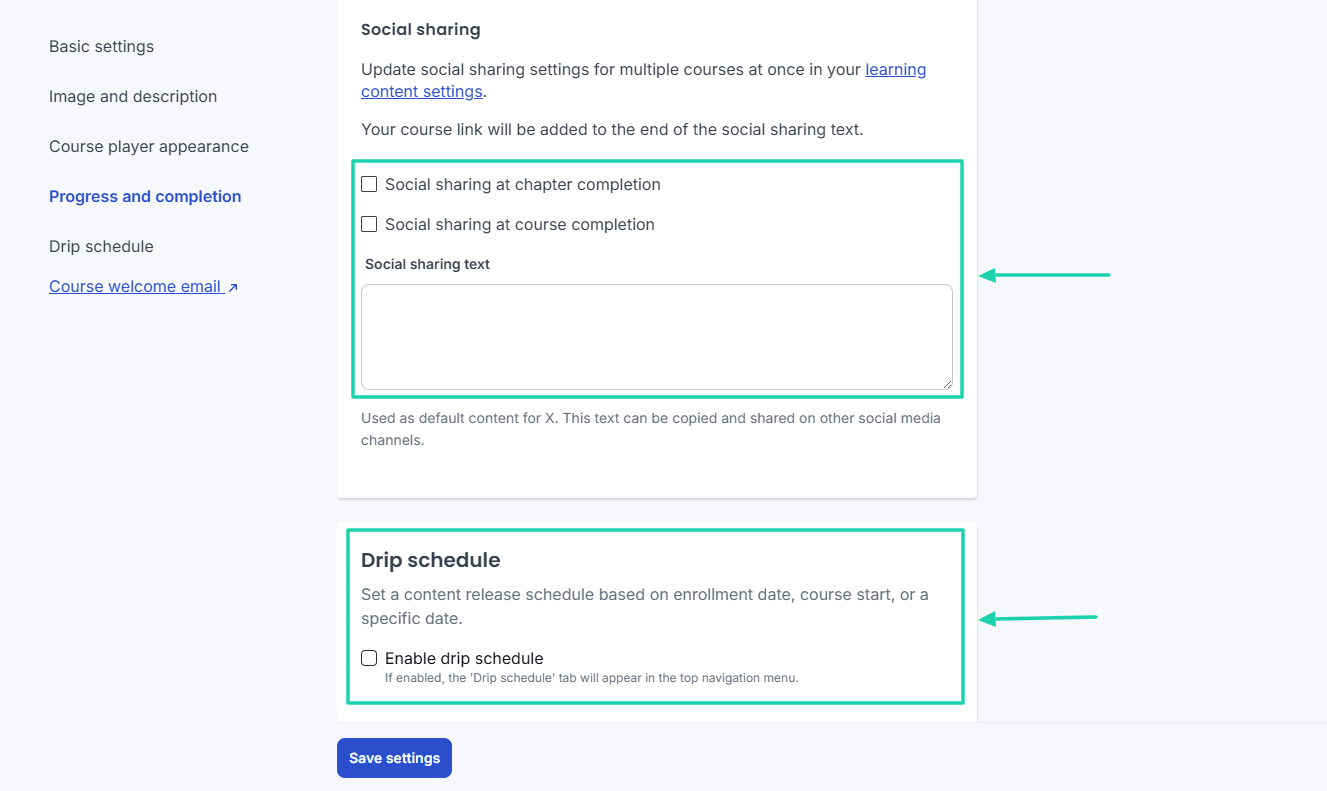 Online course creation and delivery: course builder screenshot view 2