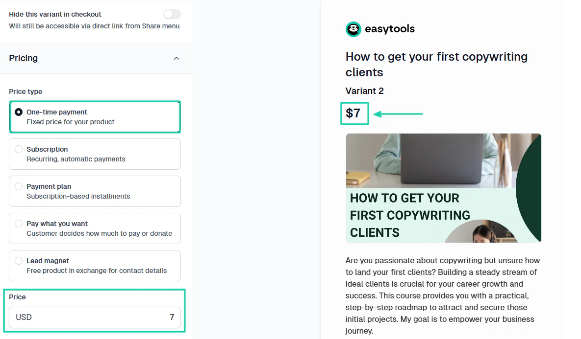 How to sell digital products online pricing plans overview