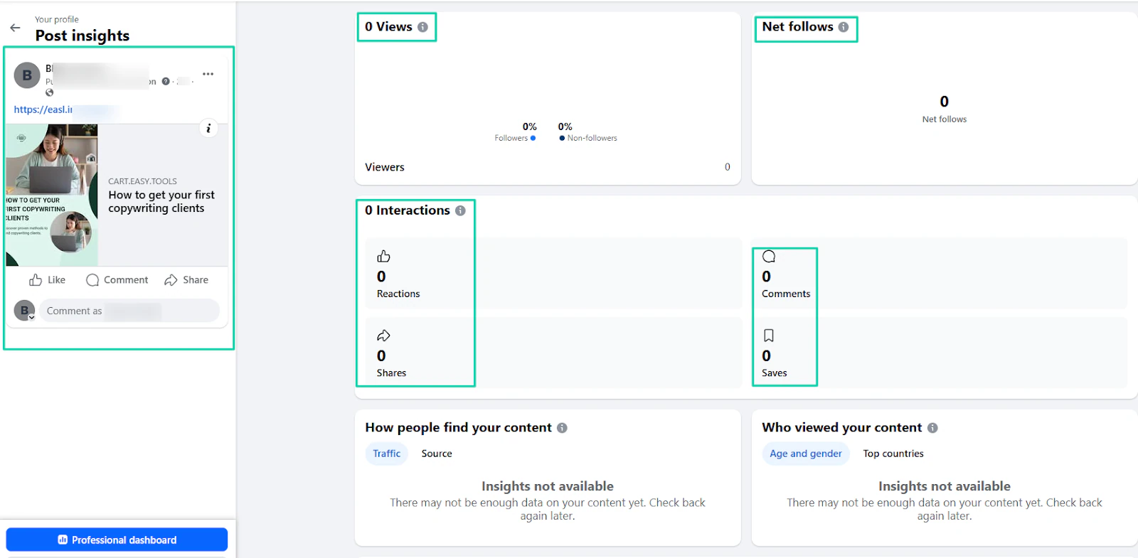 facebook post insights