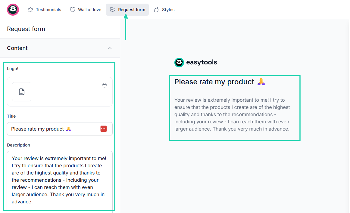 preview testimonial to sell digital products online