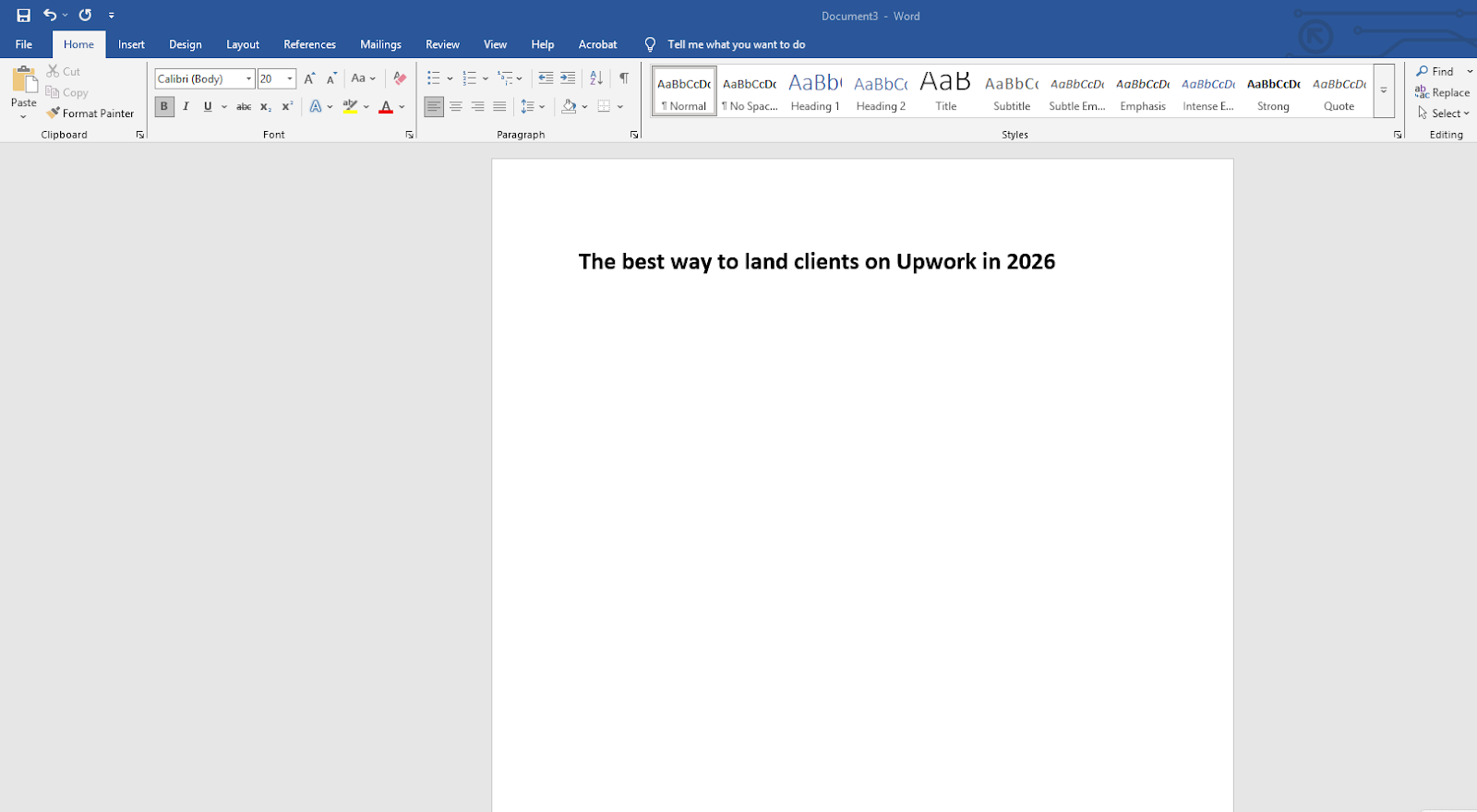 microsoft word document interface