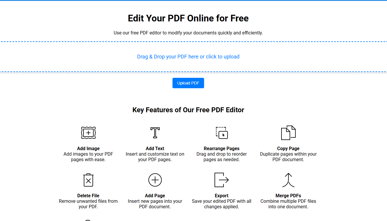 pdf2editor homepage