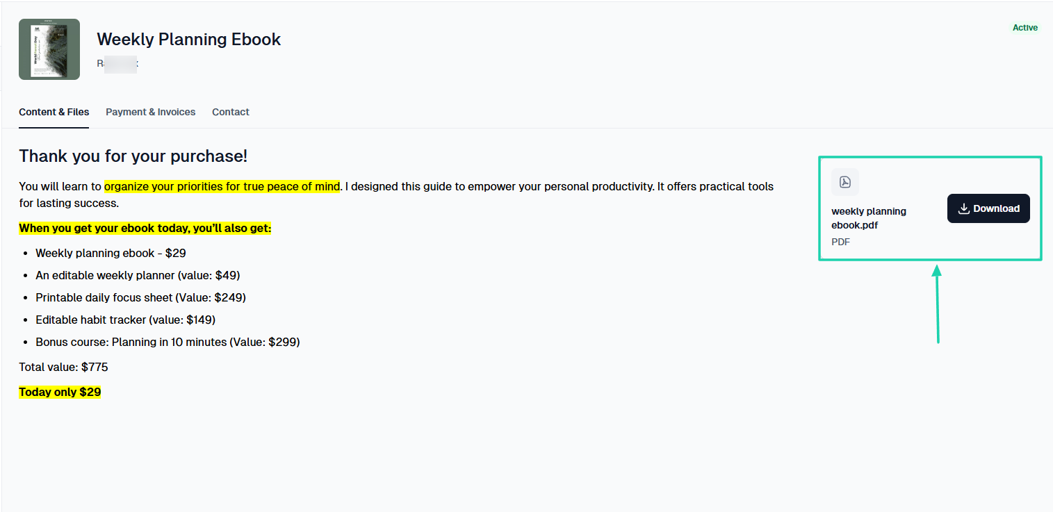 pdf delivery in Easytools creator portal