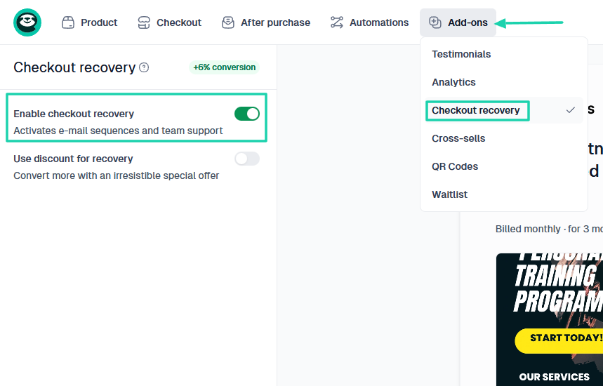How to sell PDFs online: checkout screenshot — digital product