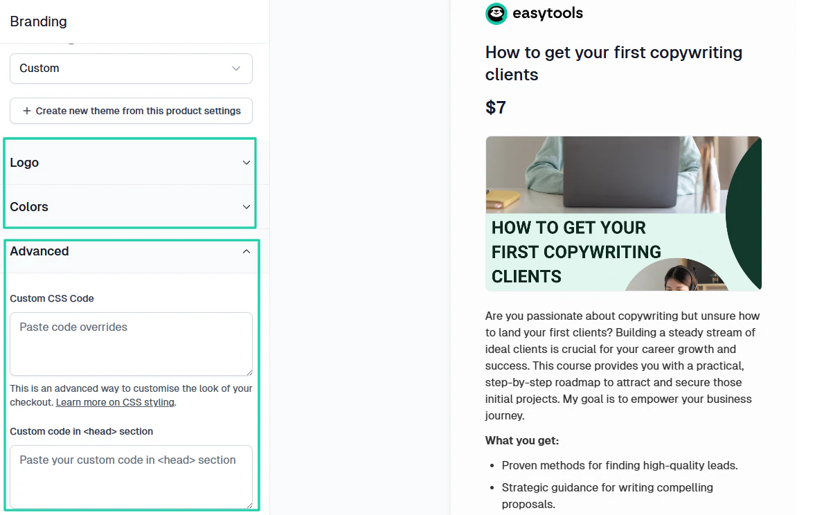 How to sell PDFs online: testimonials screenshot — checkout
