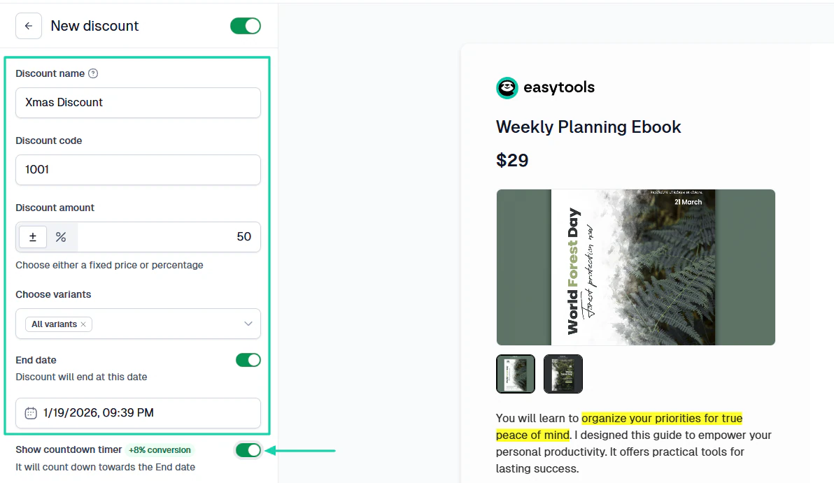 How to sell PDFs online: digital product screenshot — automation