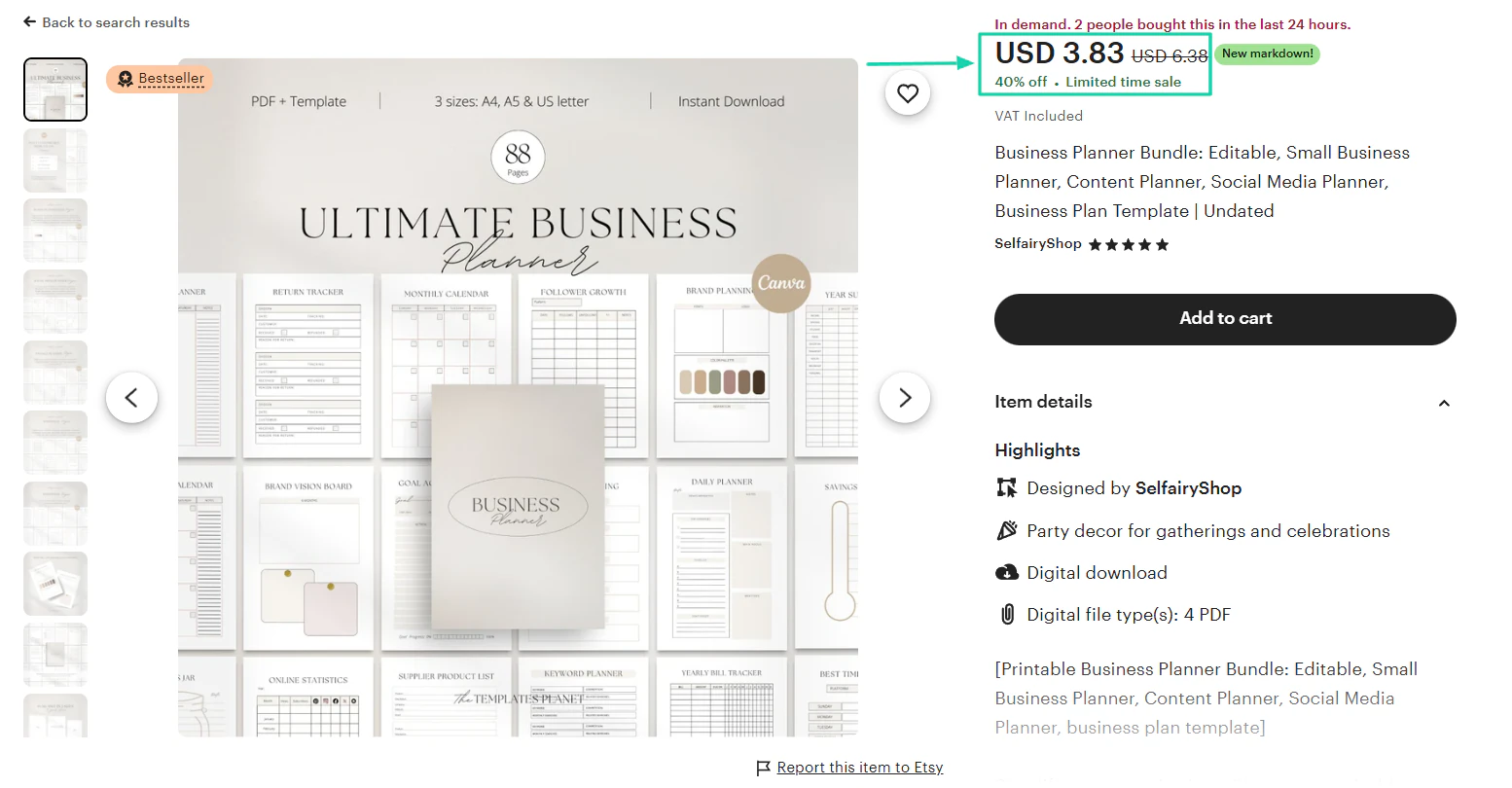 discounted business planner pdf