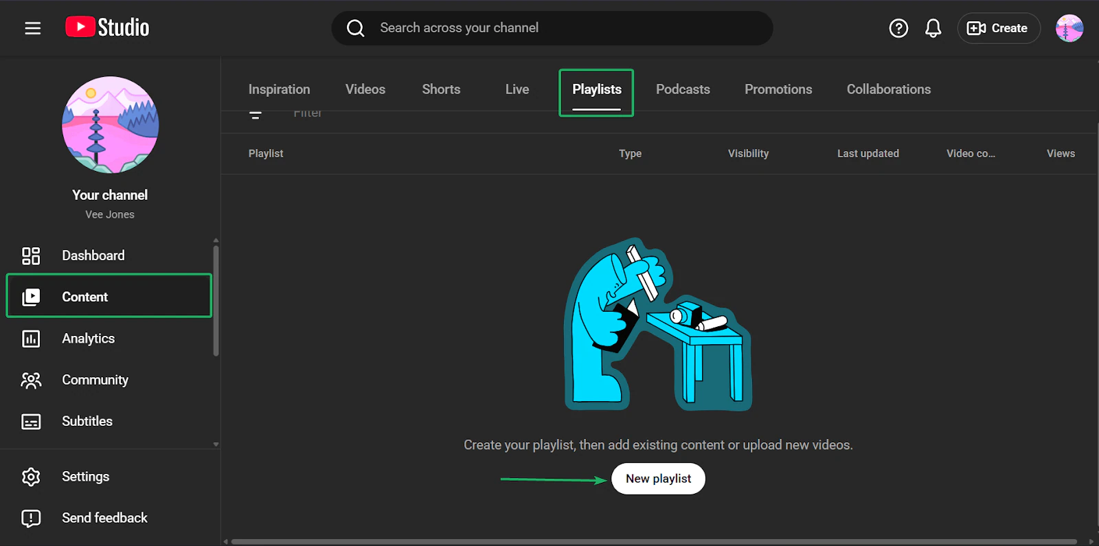 YouTube: les playlists affichant "Content"