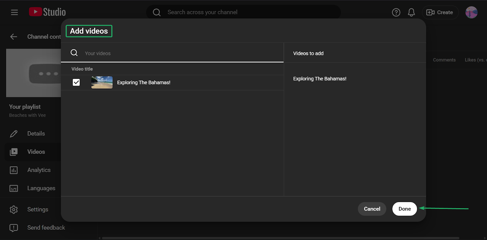 YouTube: les playlists affichant "Done"