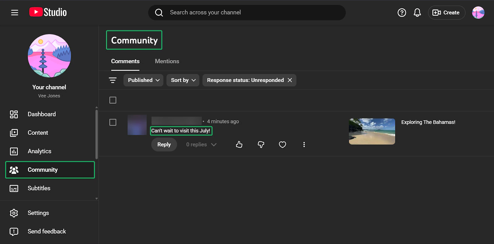 suivre les commentaires sur une plateforme pour créateurs de contenu