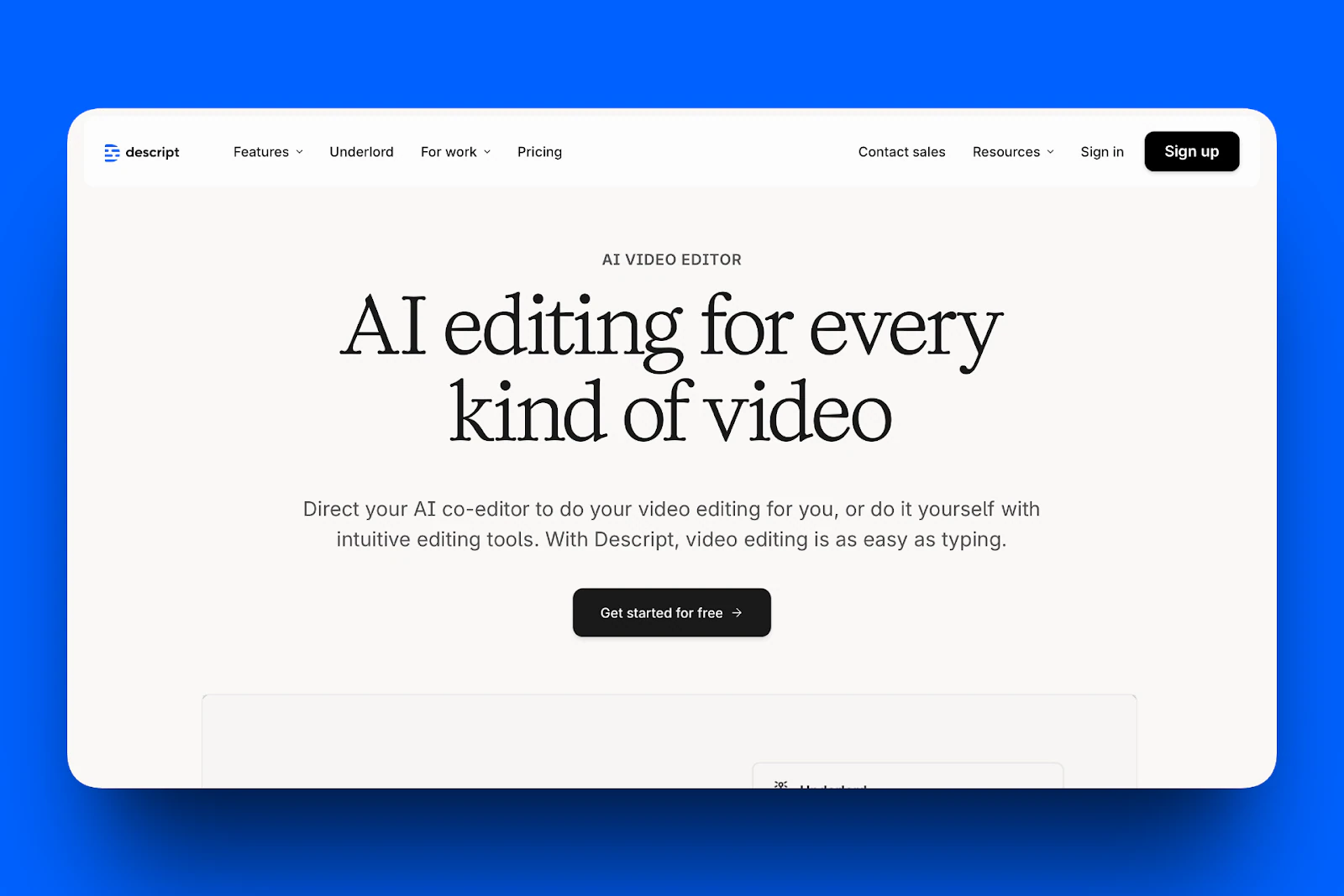 Descript - une plateforme d'élite pour créateurs de contenu