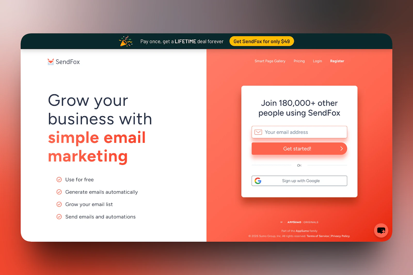 Sendfox - une plateforme premium pour créateurs de contenu