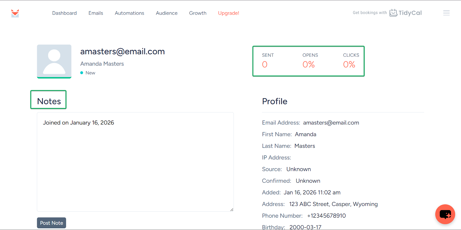 profil d'audience sur une plateforme pour créateurs de contenu