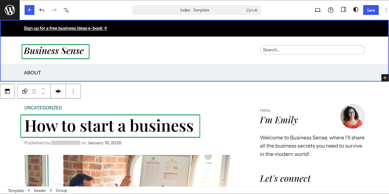 modifier un site sur une plateforme pour créateurs de contenu
