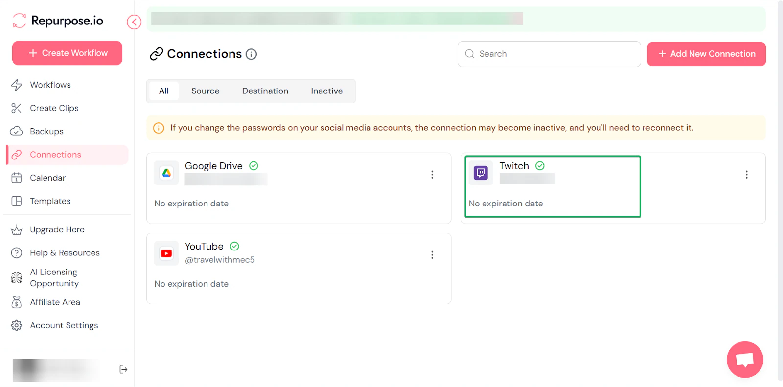 tableau de bord des connexions sur une plateforme pour créateurs de contenu