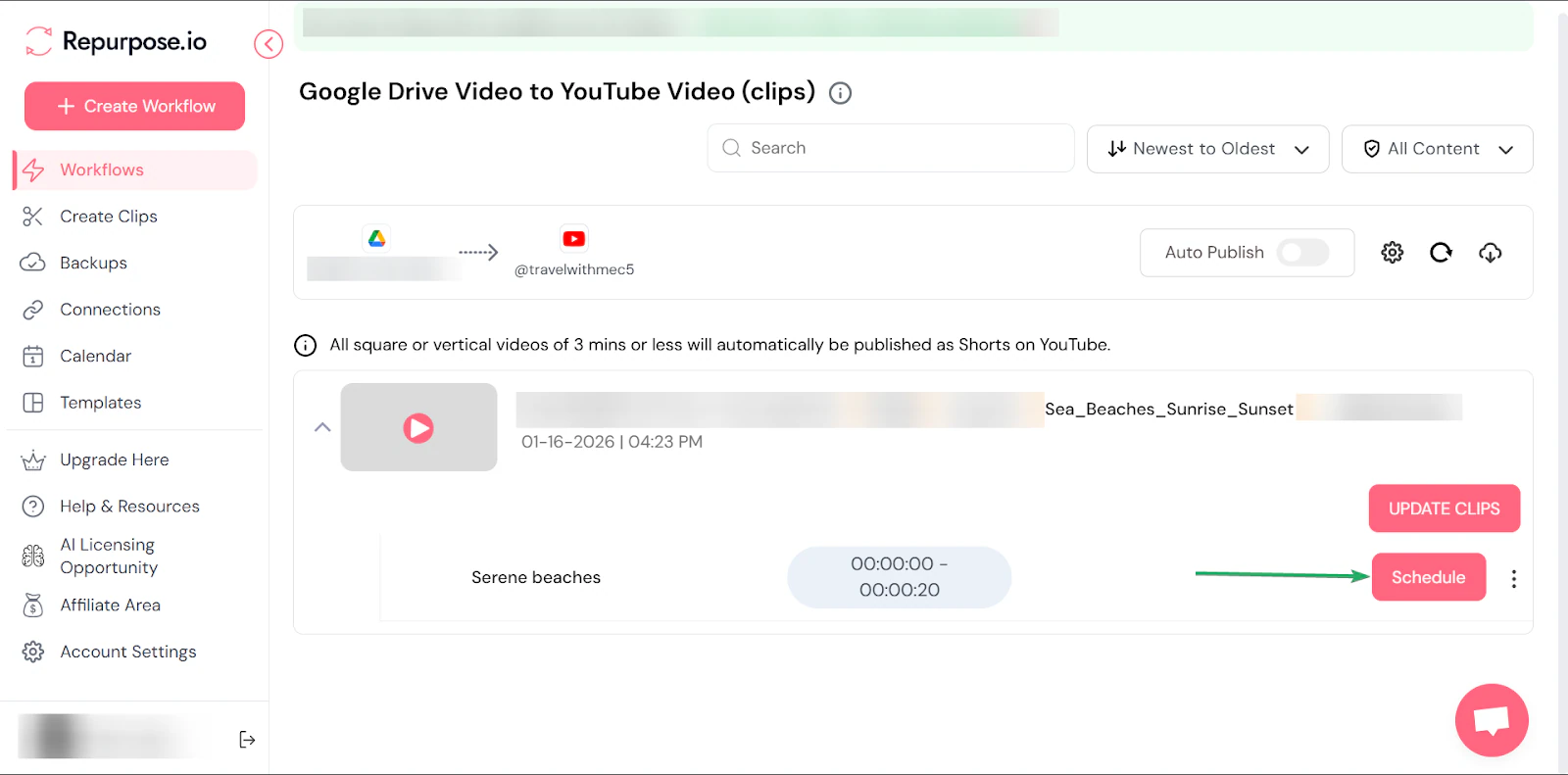 mettre à jour ou programmer un clip