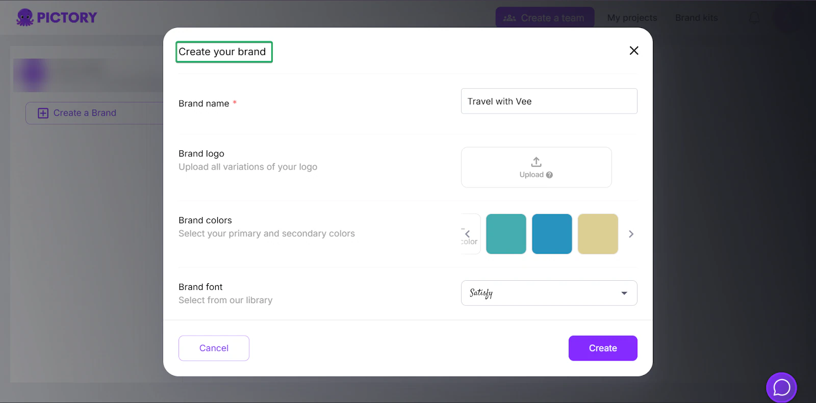 Pictory: capture du 📑 type de contenu - créateur de site