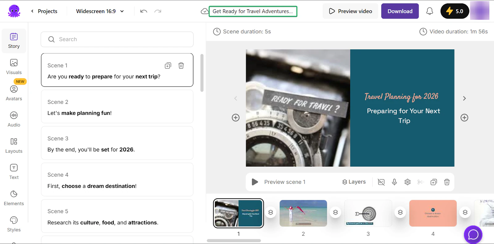 Pictory: capture du 📑 type de contenu - réglages d'identité visuelle