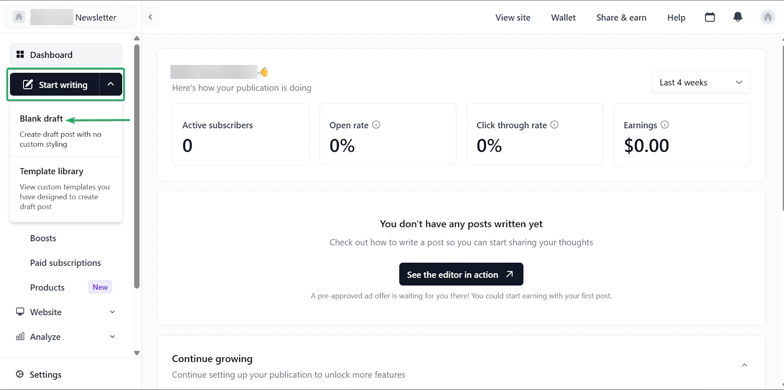 beehiiv: les articles affichant "Start writing" - éditeur d'email
