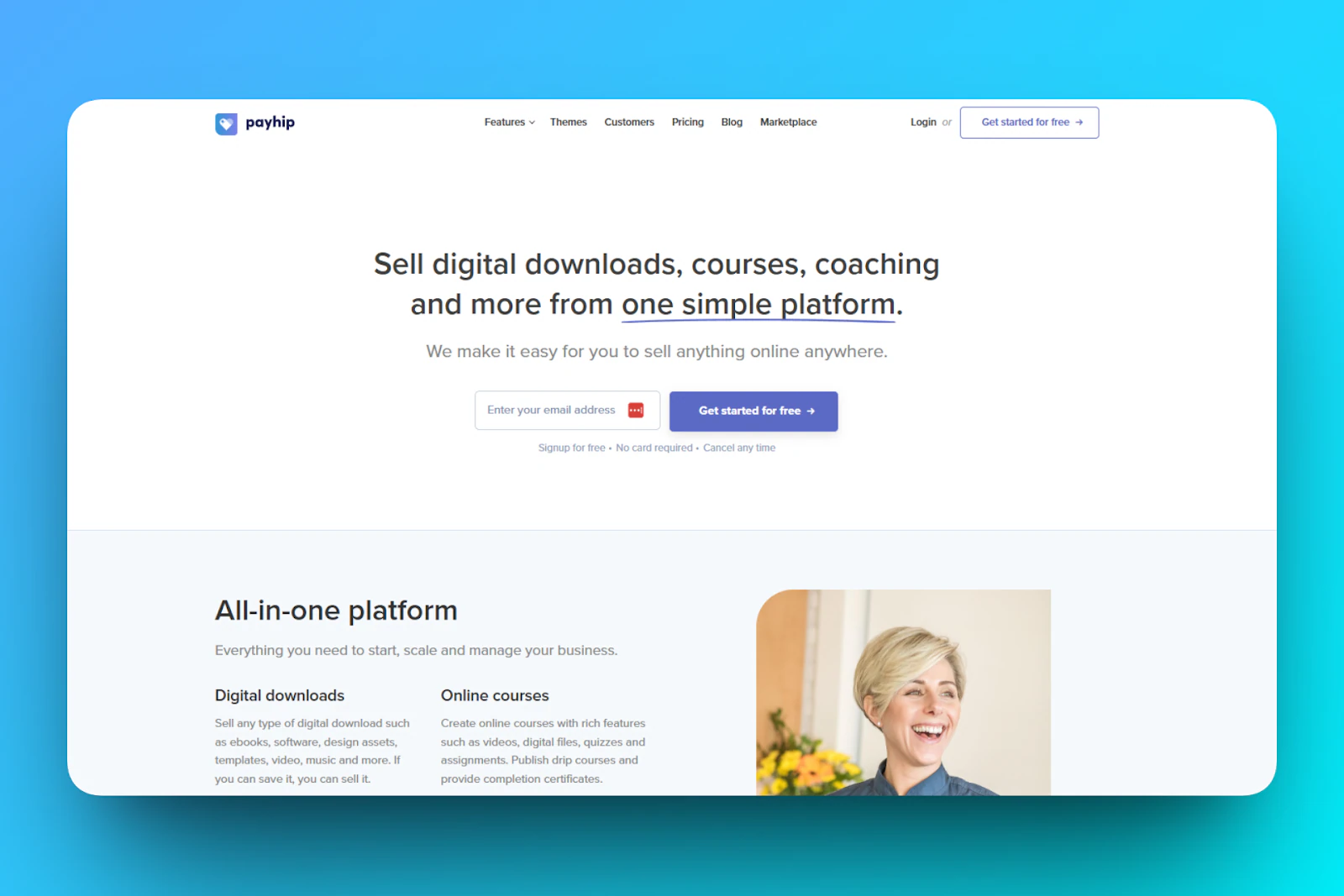 Payhip - populaire parmi les alternatives à Gumroad