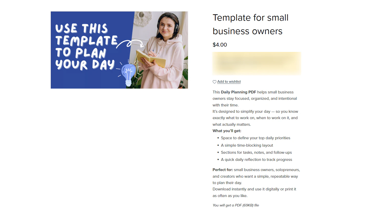 page de paiement Payhip