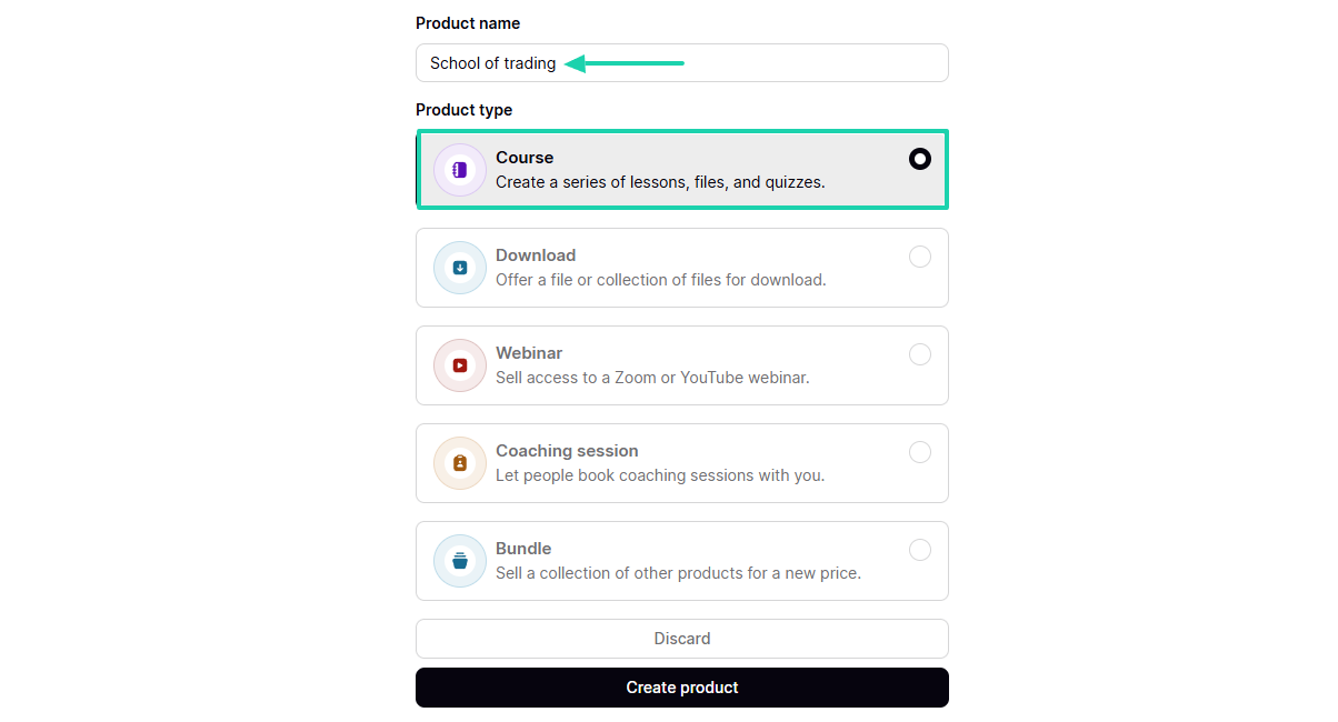 Podia: capture des products - créateur de formations