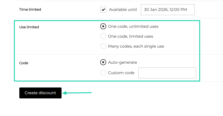 SendOwl: capture des discount codes vue 2