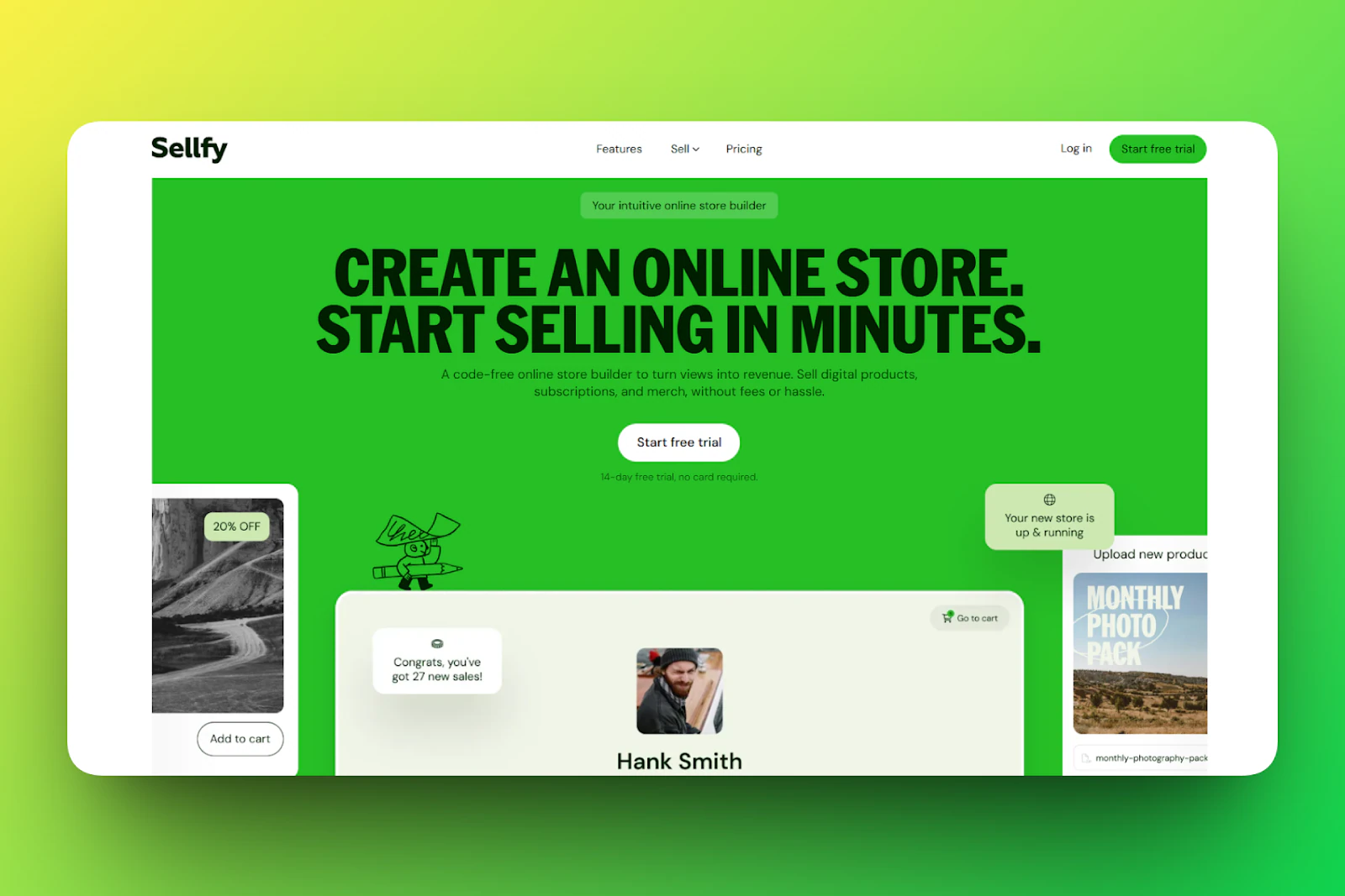Sellfy - l'élite des alternatives à Gumroad