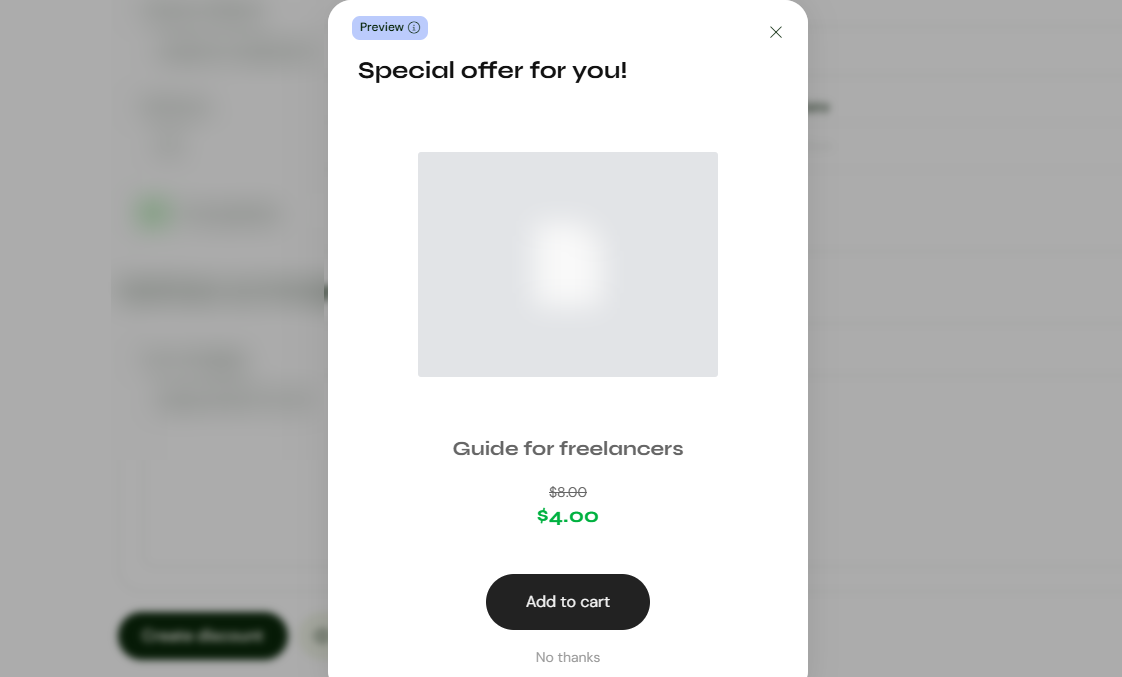 upsells sur une alternative à Gumroad