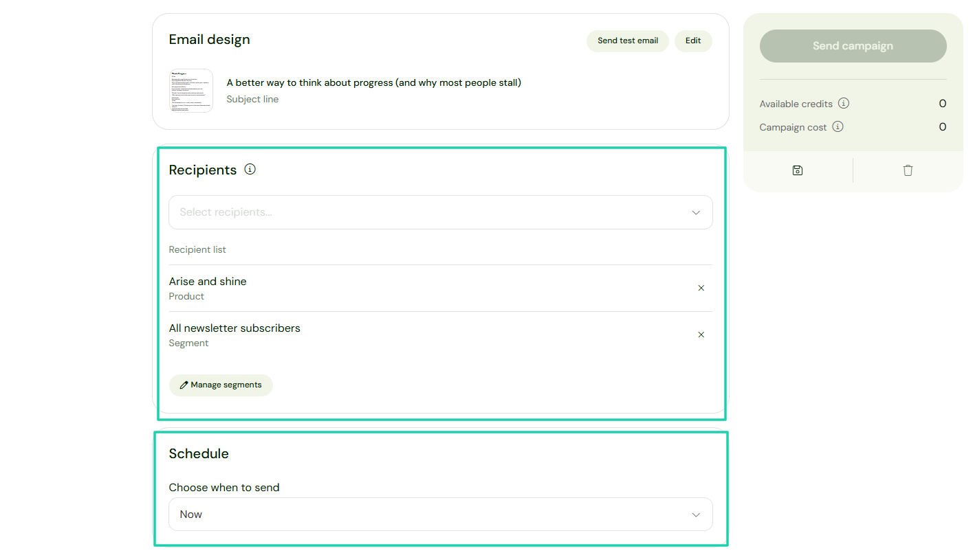 Sellfy: capture de l'email marketing - page de paiement