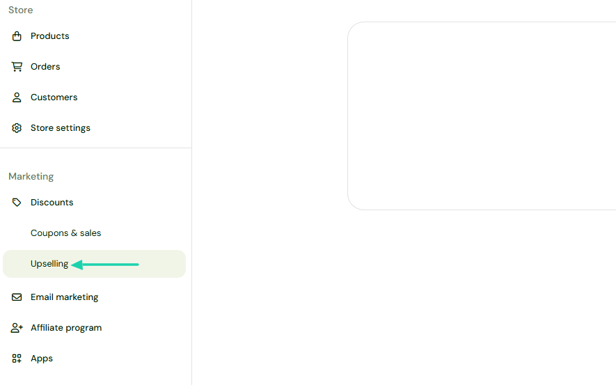 la sous-fonctionnalité upselling sur une alternative à Gumroad