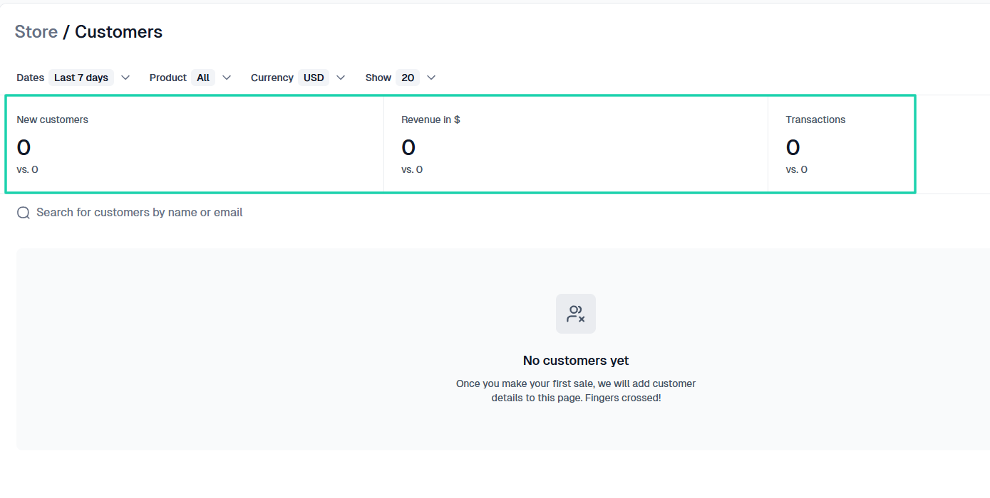 statistiques clients sur une alternative à Gumroad