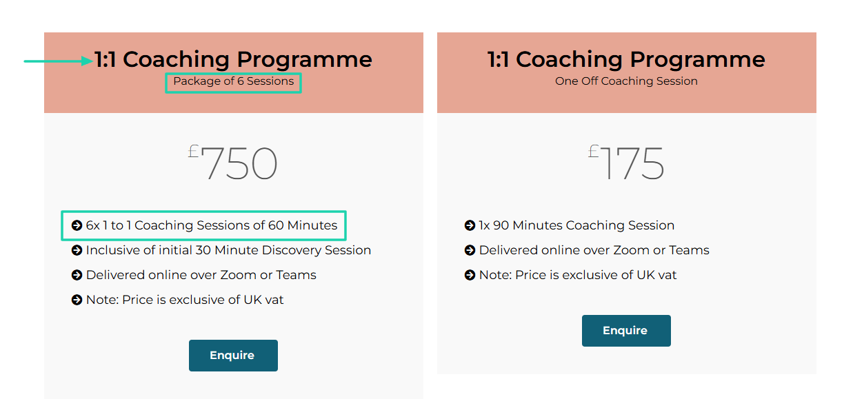 lancer une activité de coaching avec des packs de séances