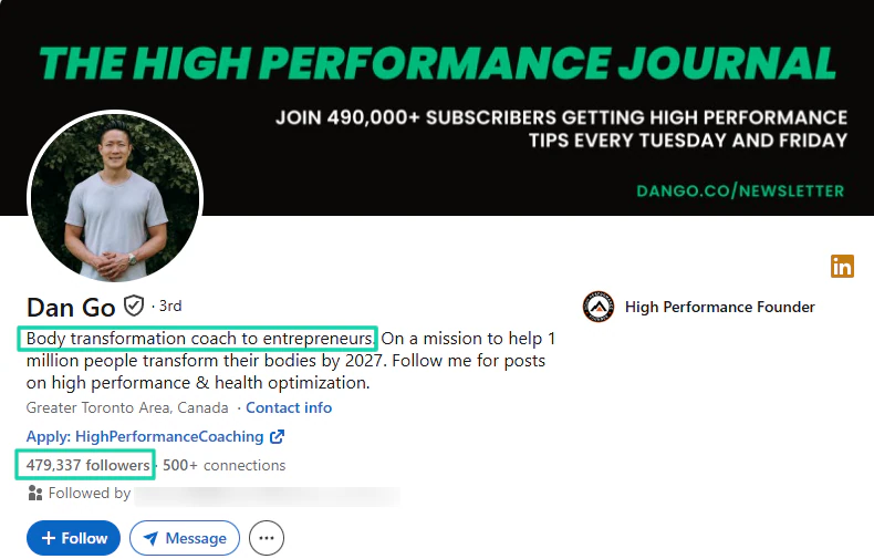 profil linkedin de dan go