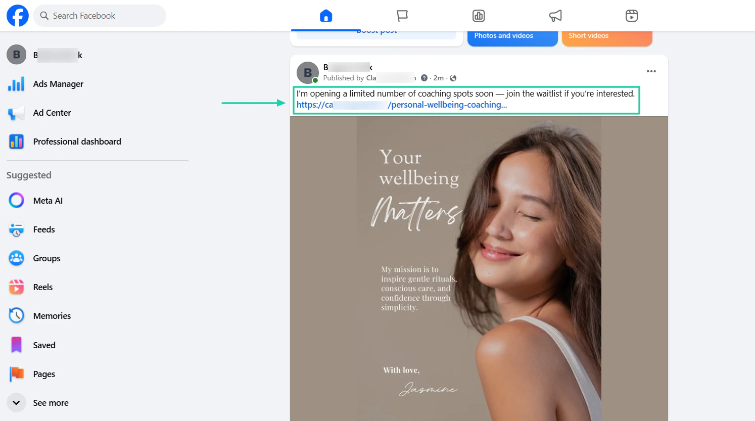 annoncer une offre sur facebook
