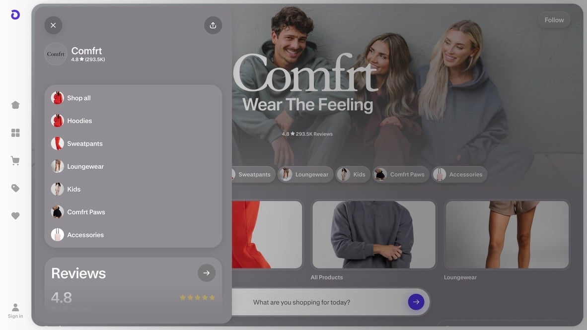 boutique en ligne comfrt sur shopify