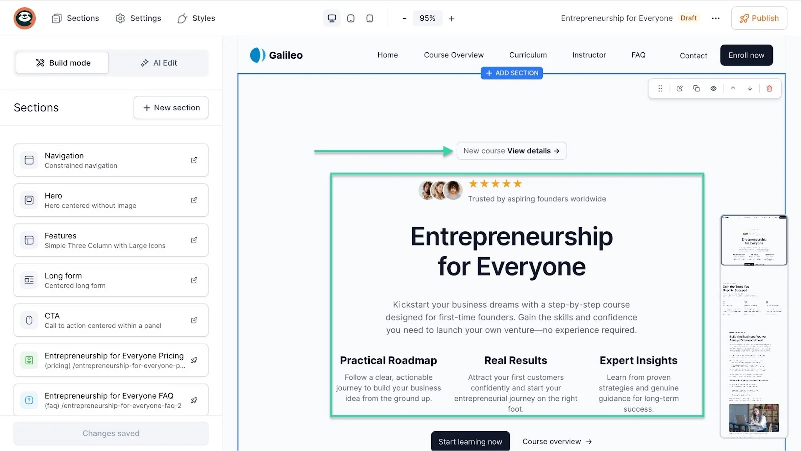 site web pour une formation en ligne
