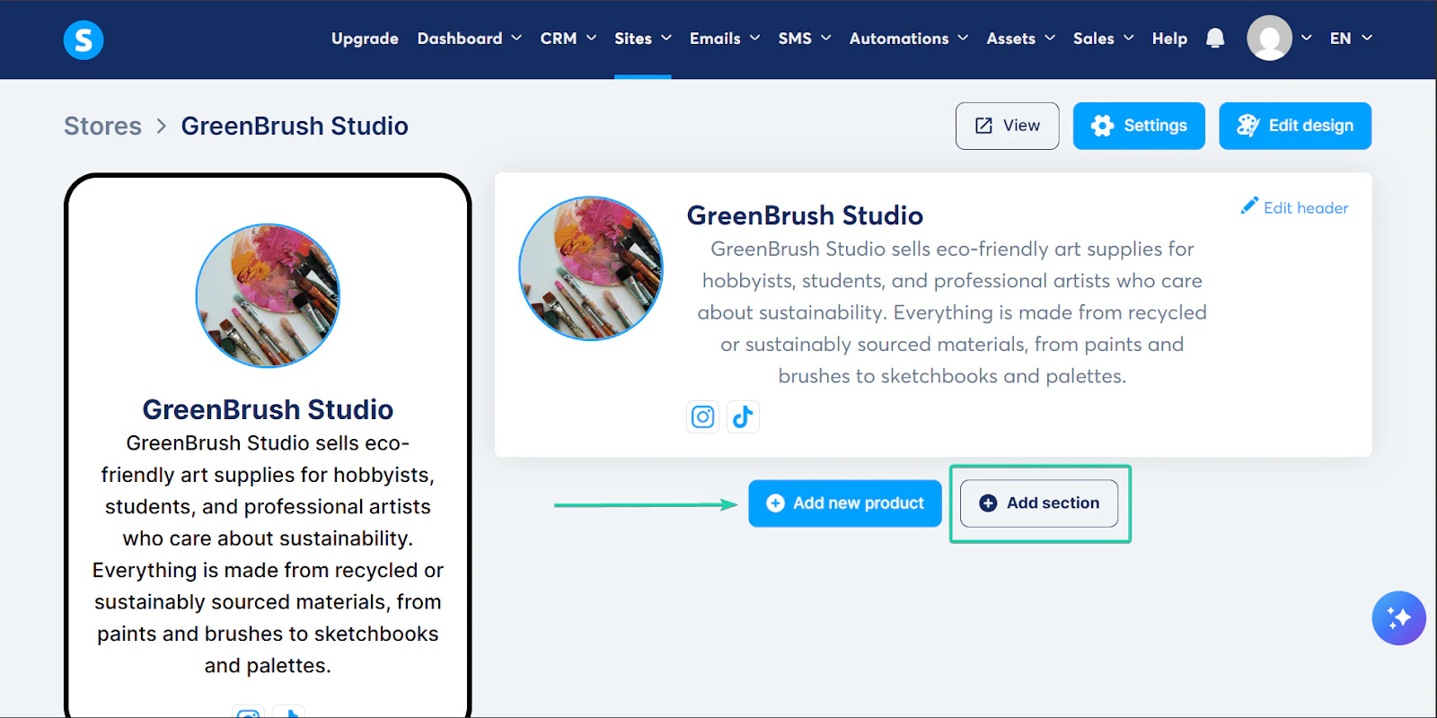 Systeme.io: capture des boutiques
