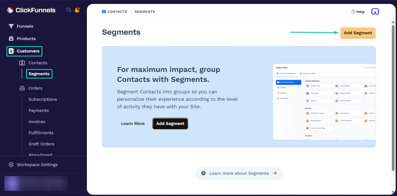 Produit: capture des segments
