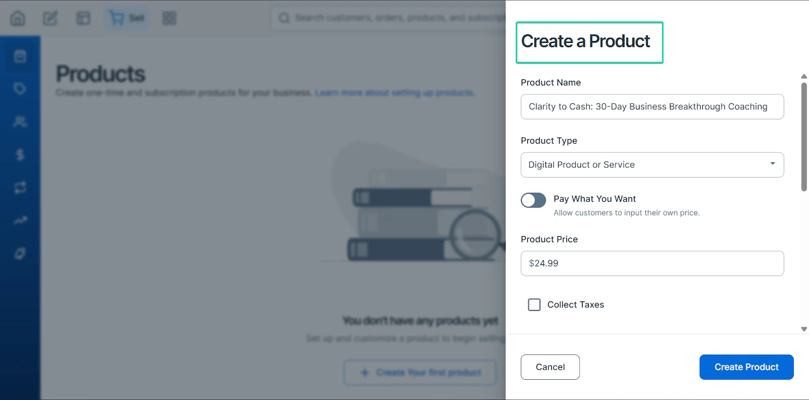 SamCart: capture du paiement - créateur de formation