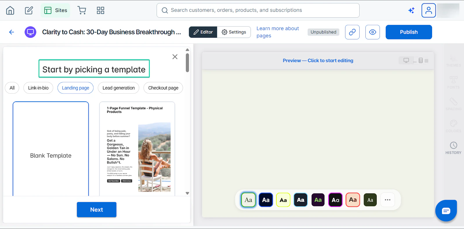 SamCart: capture des pages - créateur de site web