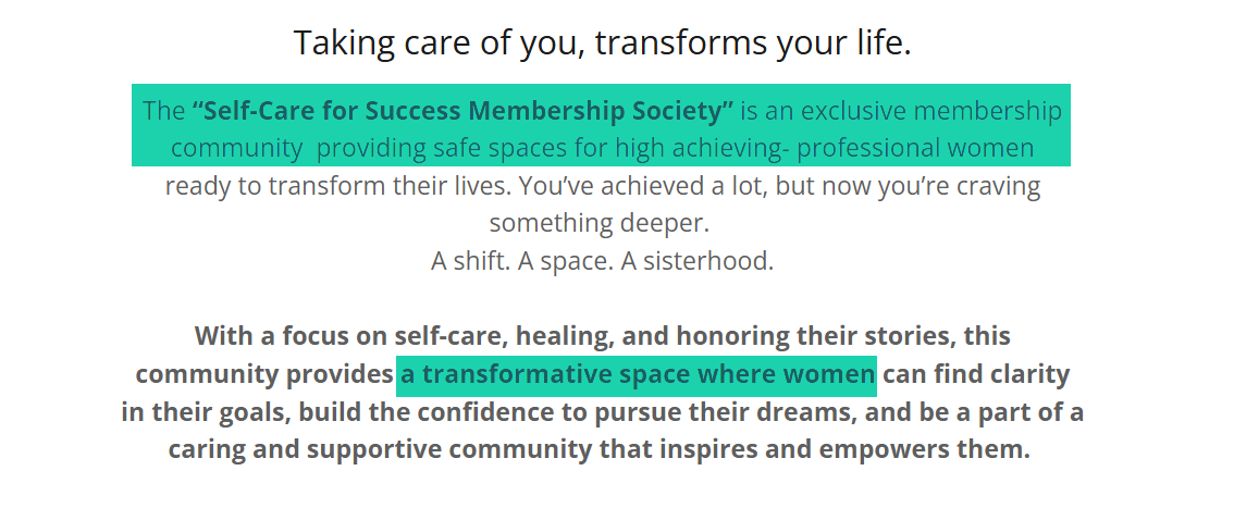 membership site by joann